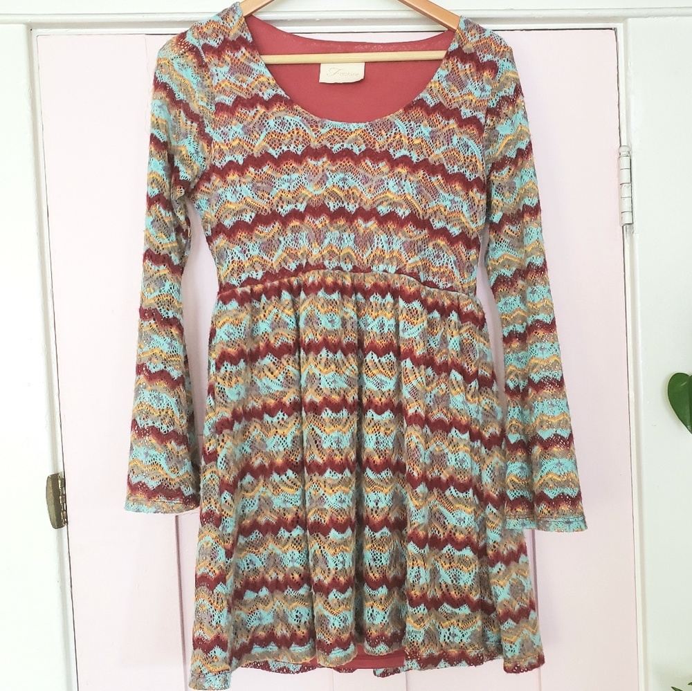 Freshine 70's Style Zigzag Dress